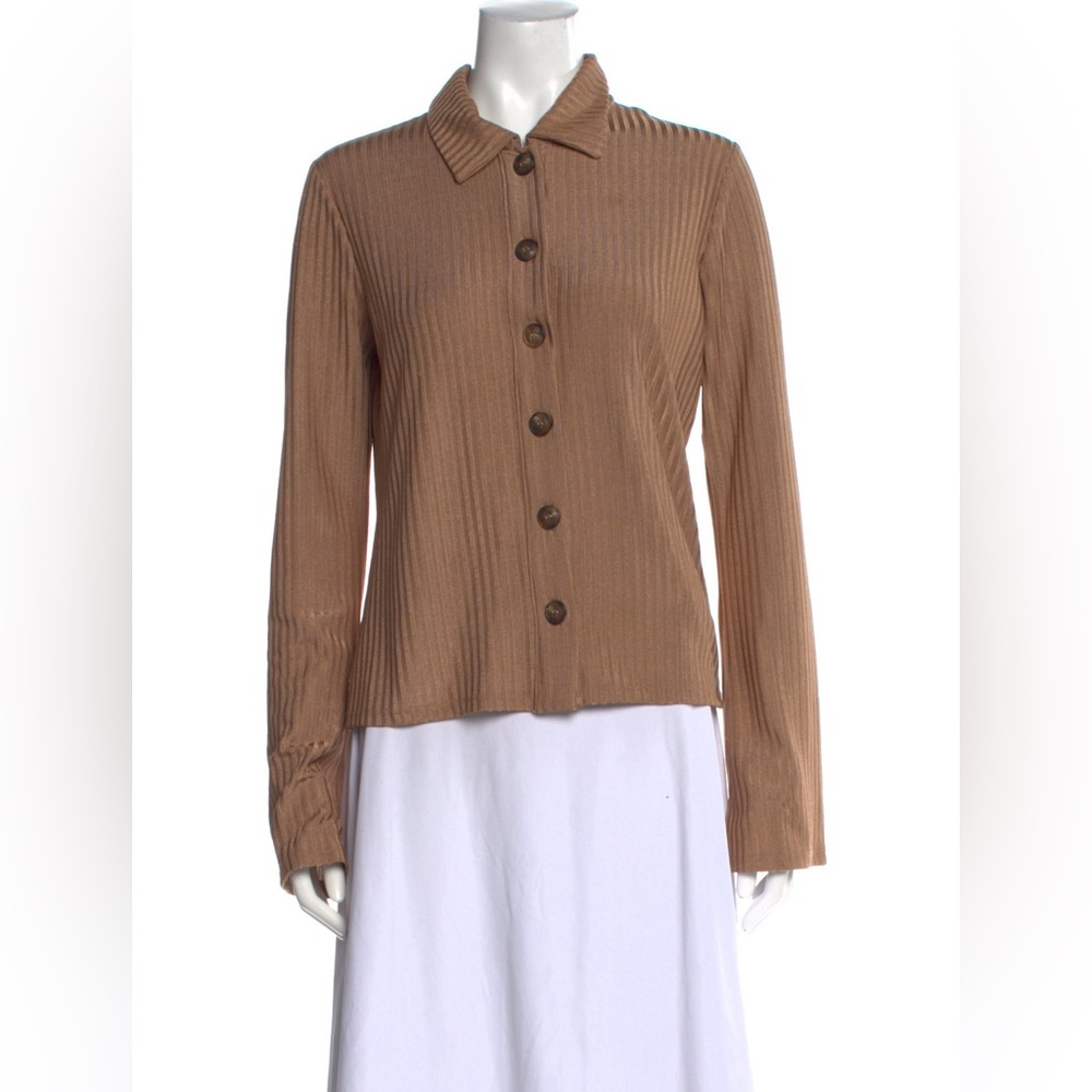 Reformation Ribbed Button-up